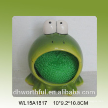 Ceramic sponge holder in lovely frog shape
